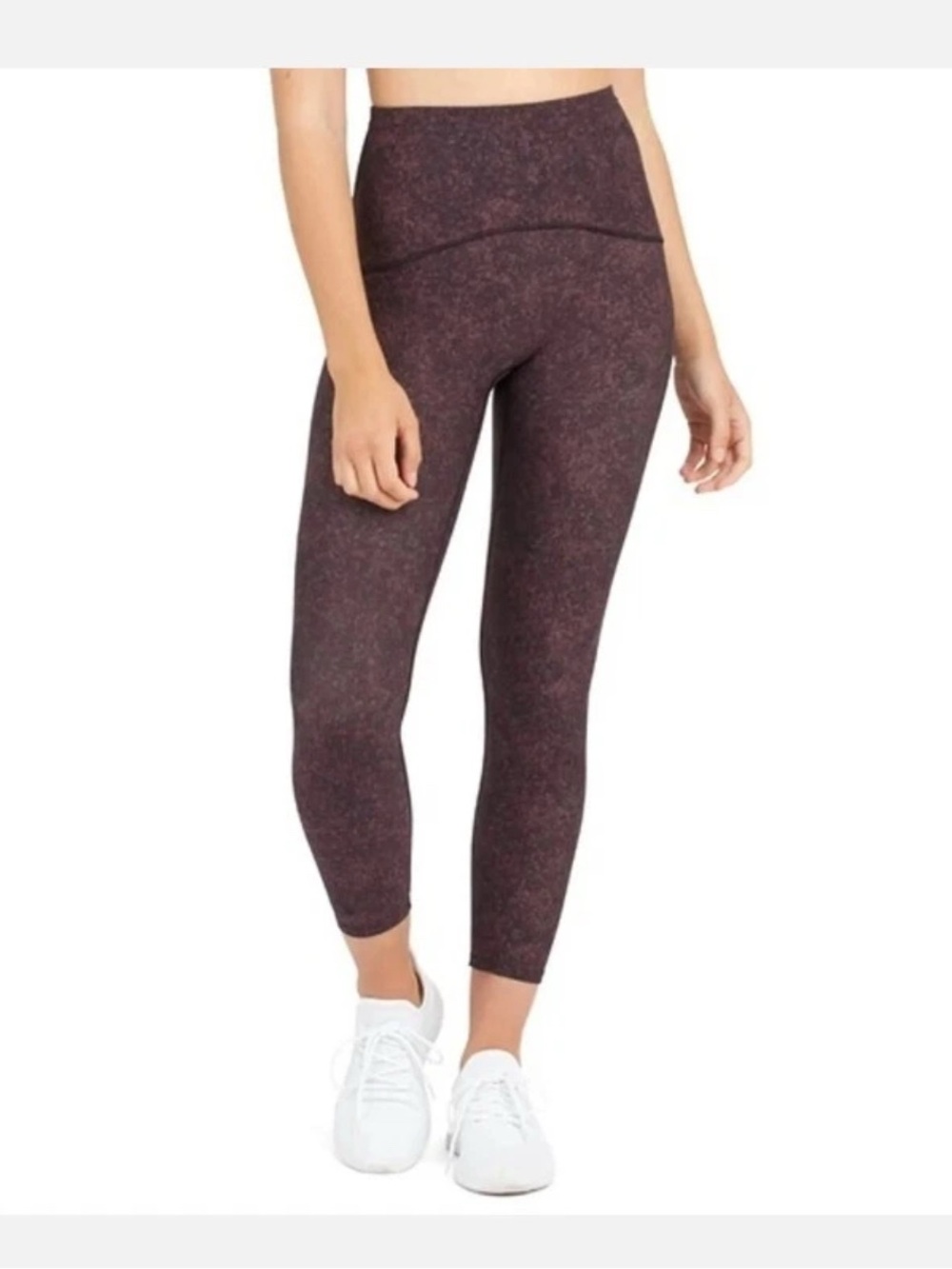 SPANX Booty Boost 7/8 Ankle Length Leggings Speckled Plum Athletic - Size S